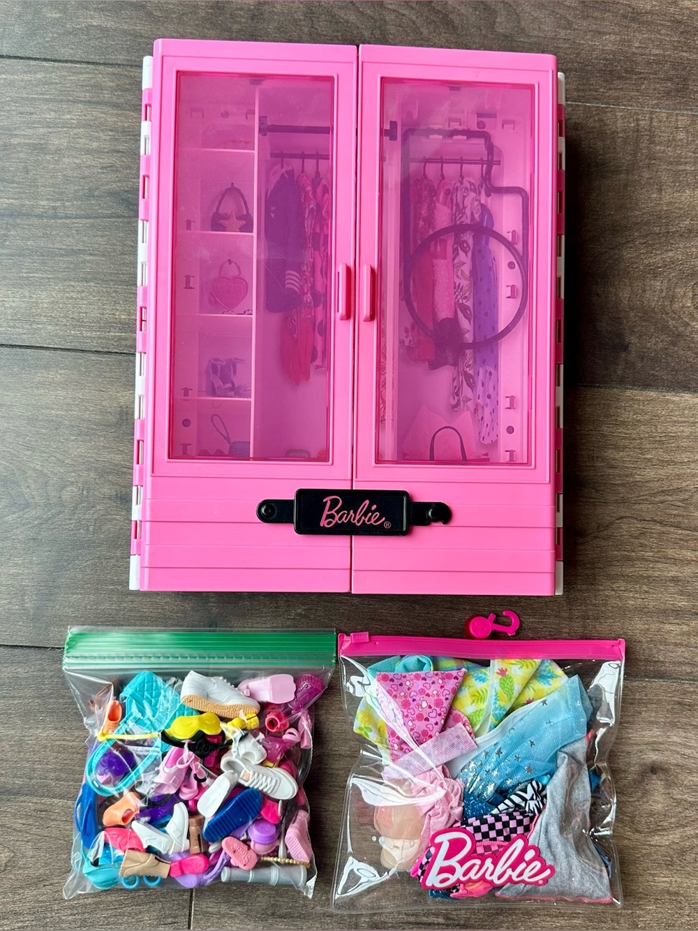Barbie Ultimate Closet Pink Wardrobe Playset Mega Lot - Shoes & Clothes